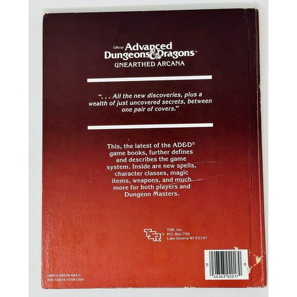 Advanced Dungeons & Dragons Unearthed Arcana TSR 1985 #2017 AD&D RPG - Picture 2 of 16